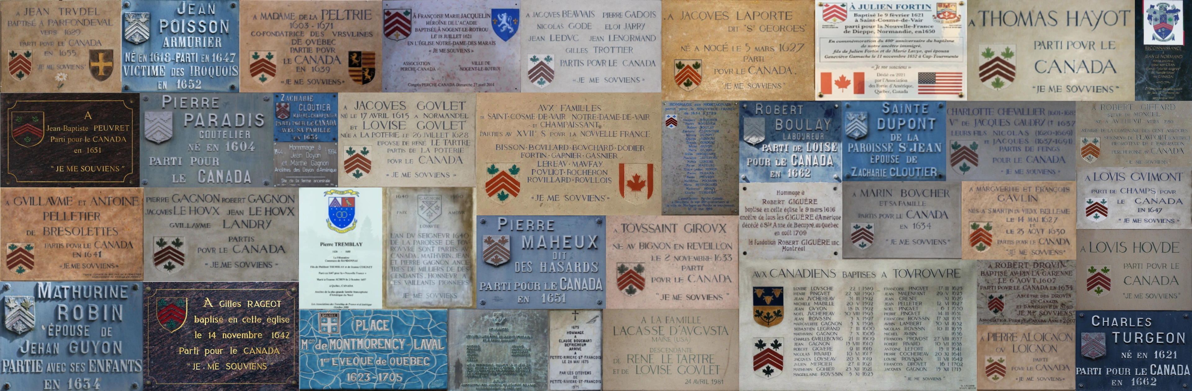 plaques commémoratives